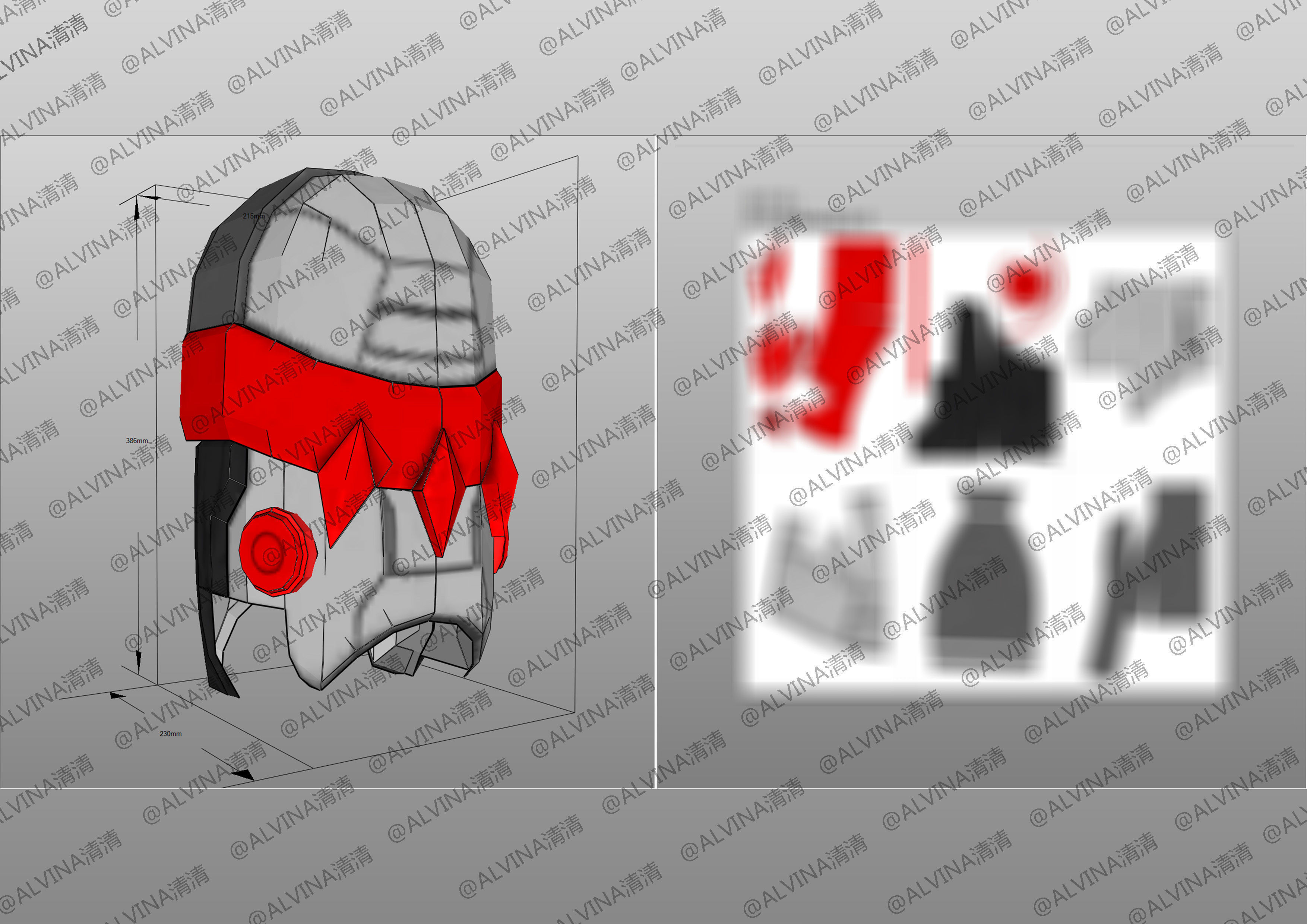 Transformers FTF Optimus Primal Armor - DIY Cosplay Pepakura Low-poly 3D model_21