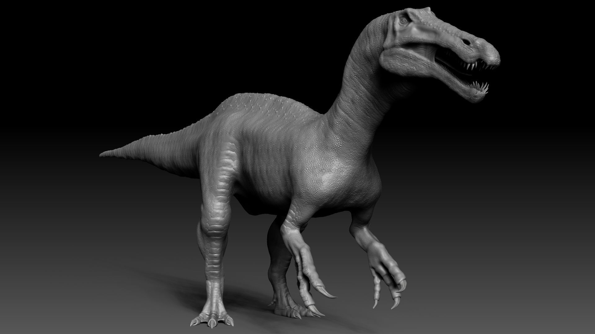 Dinosaur Suchomimus Tenerensis Sculpt Project 3D model_2
