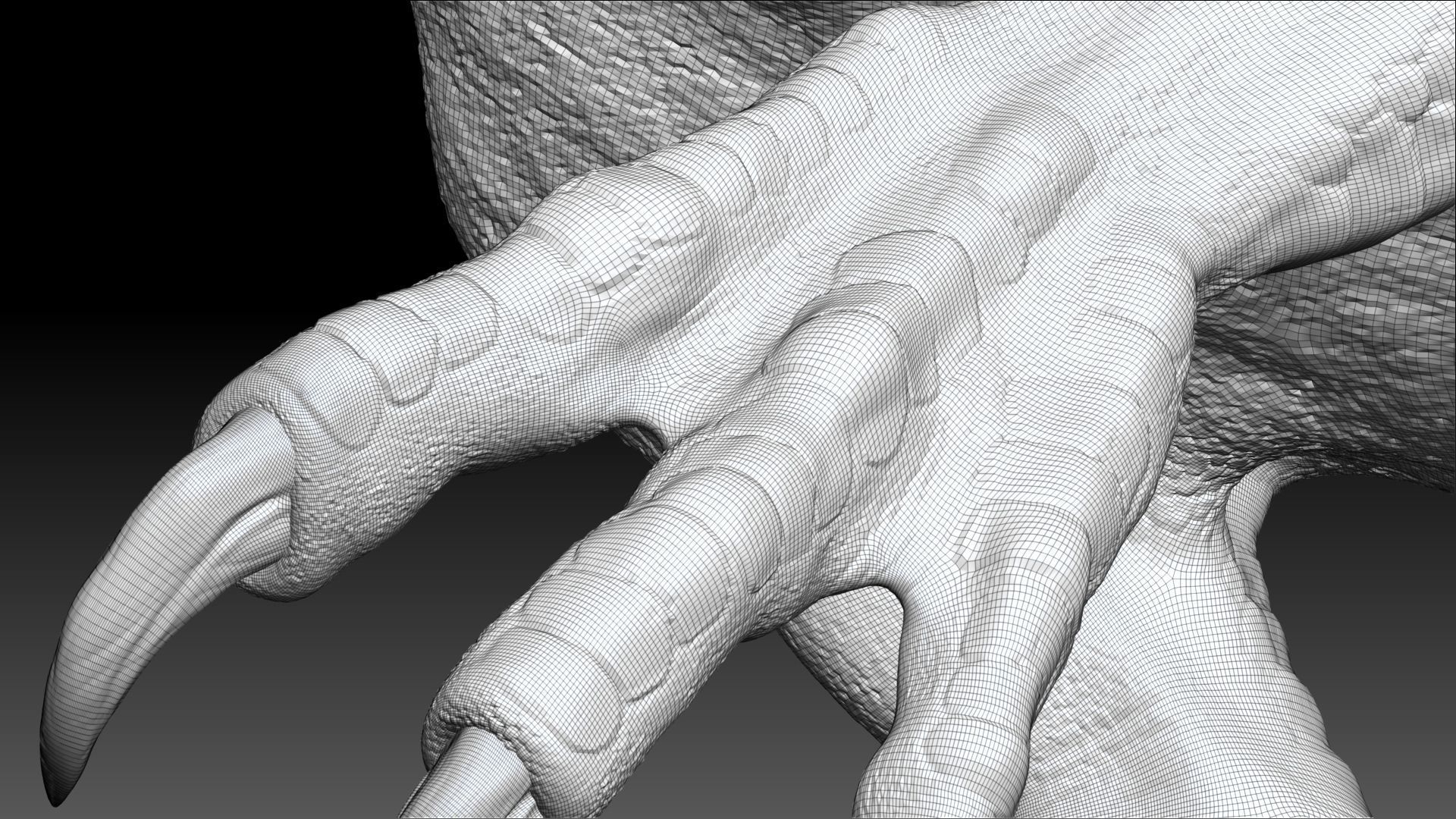 Dinosaur Suchomimus Tenerensis Sculpt Project 3D model_7