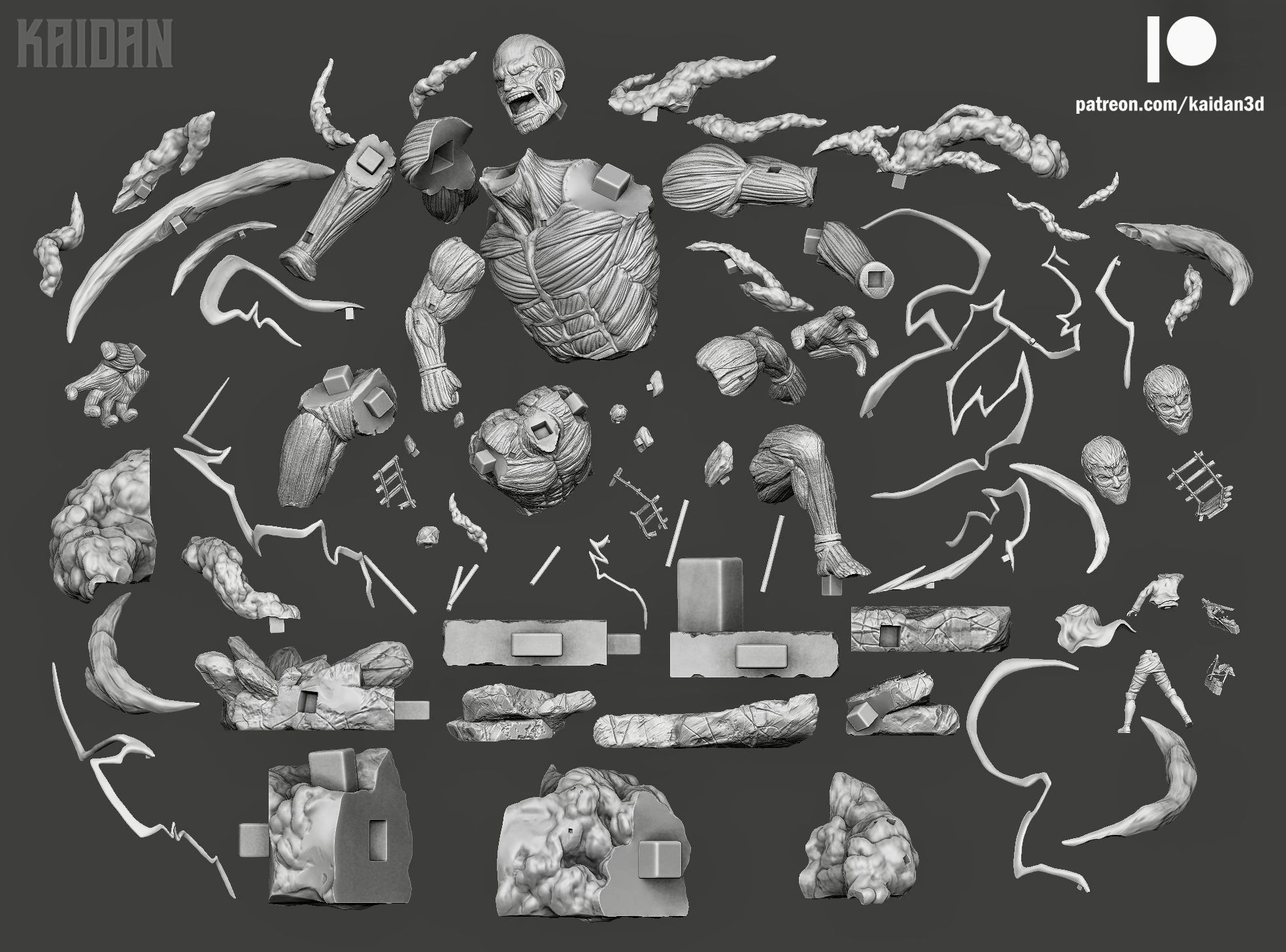 Armored Titan and Colossal Titan Reveal - STL for 3D printing 3D print model_5