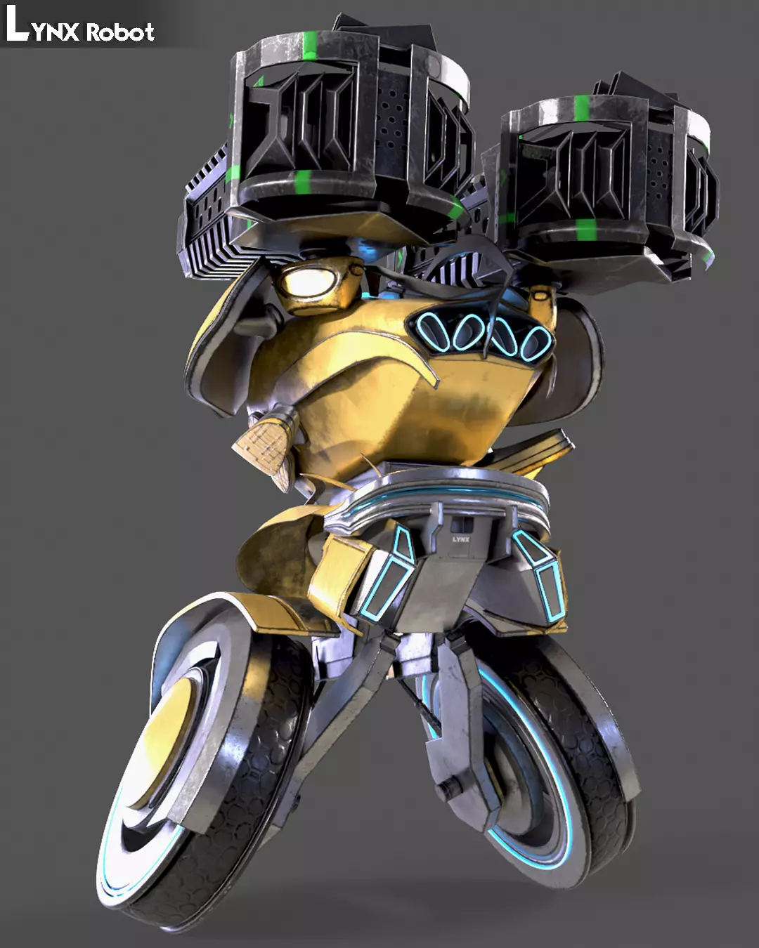 Lynx Robot Low-poly 3D model_0