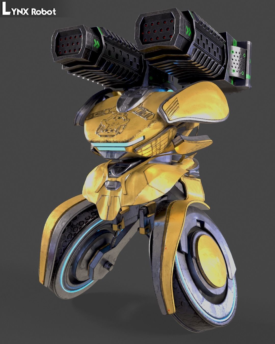 Lynx Robot Low-poly 3D model_1