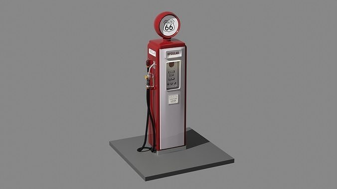 Old American gas pump 3D model | CGTrader