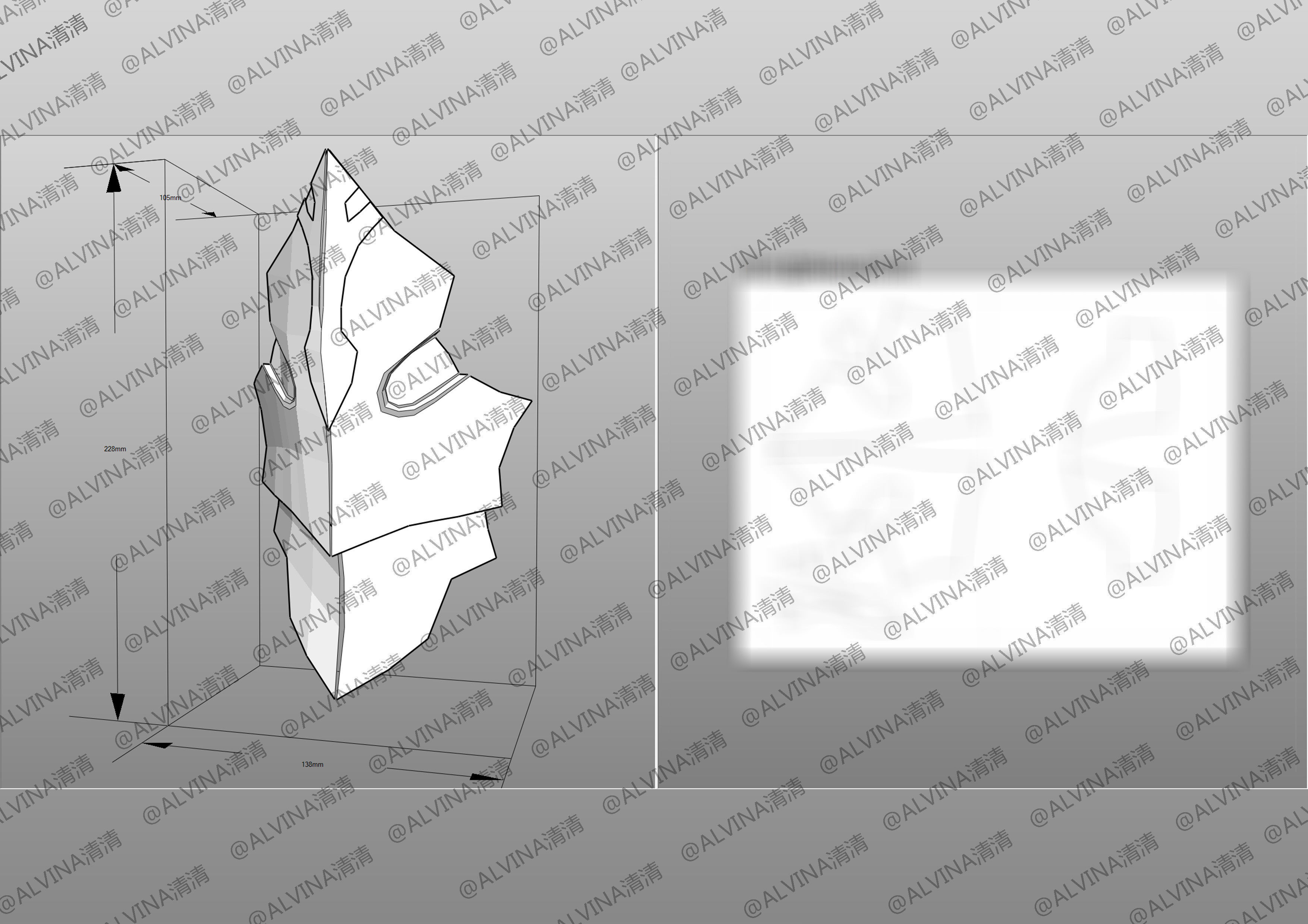 Tales of Arise Alphen Armor - DIY Cosplay Pepakura Foam Template Low-poly 3D model_25