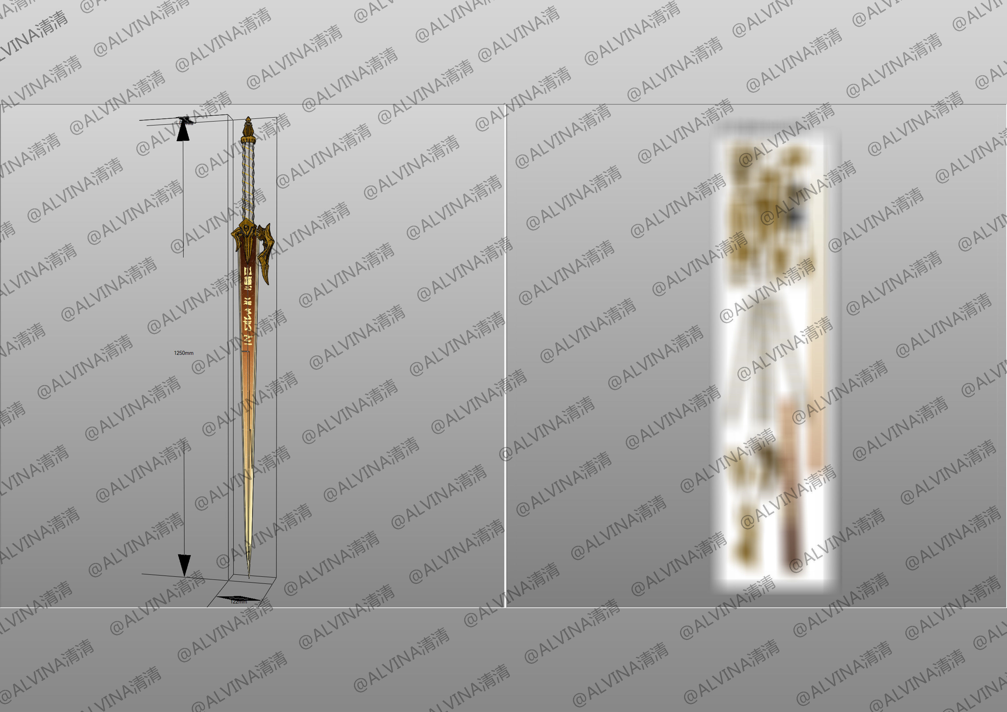 Tales of Arise Alphen Armor - DIY Cosplay Pepakura Foam Template Low-poly 3D model_28