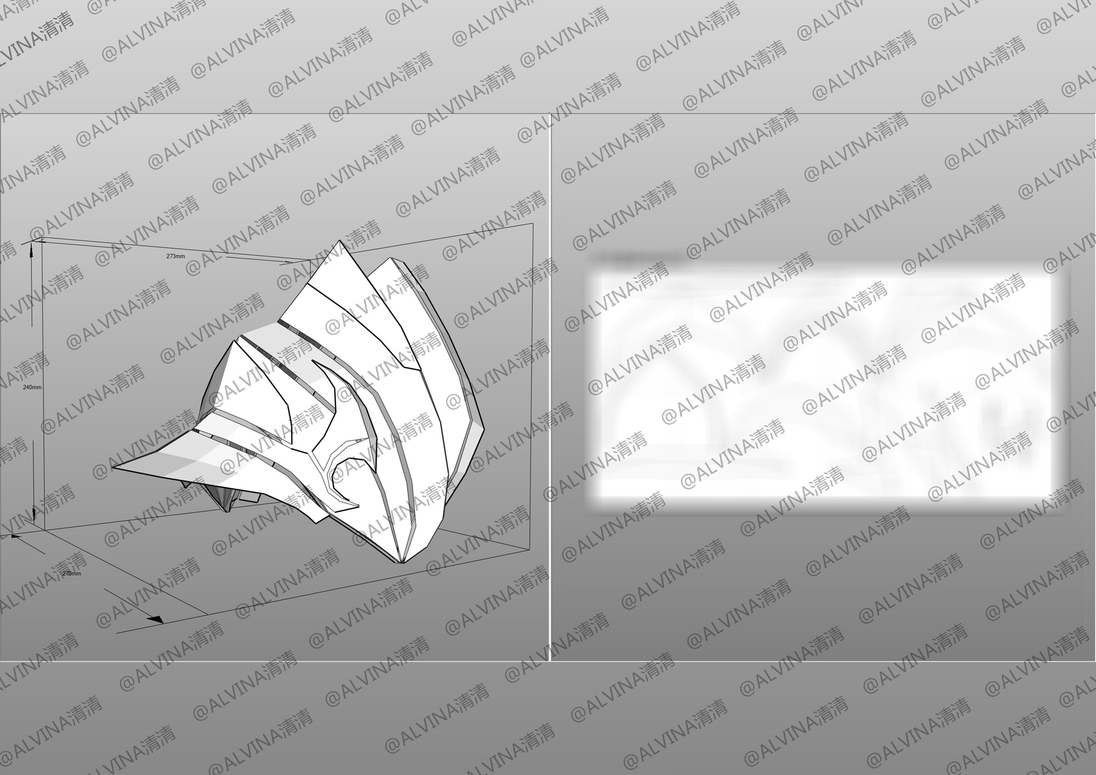 Tales of Arise Alphen Armor - DIY Cosplay Pepakura Foam Template Low-poly 3D model_17