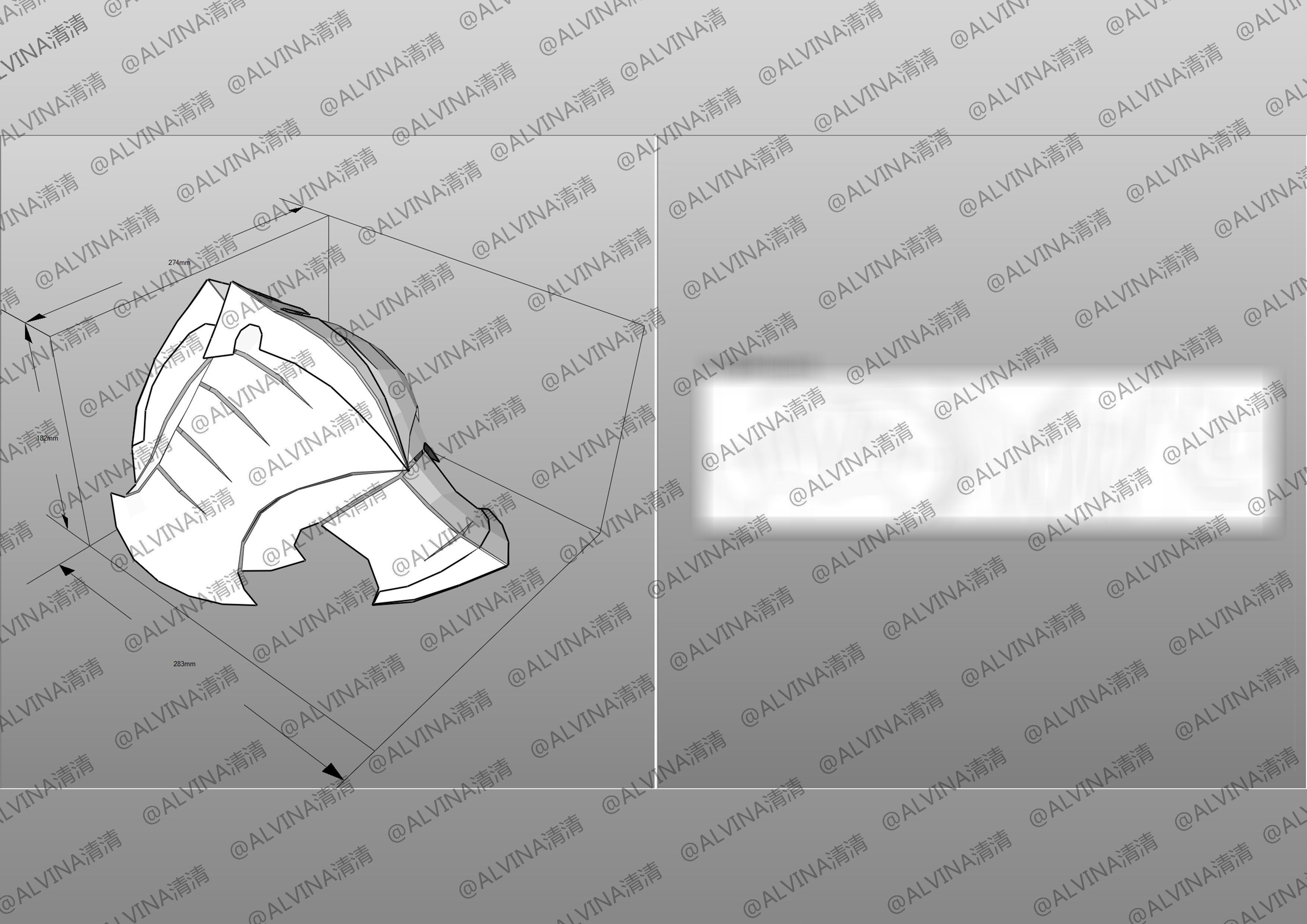 Tales of Arise Alphen Armor - DIY Cosplay Pepakura Foam Template Low-poly 3D model_15