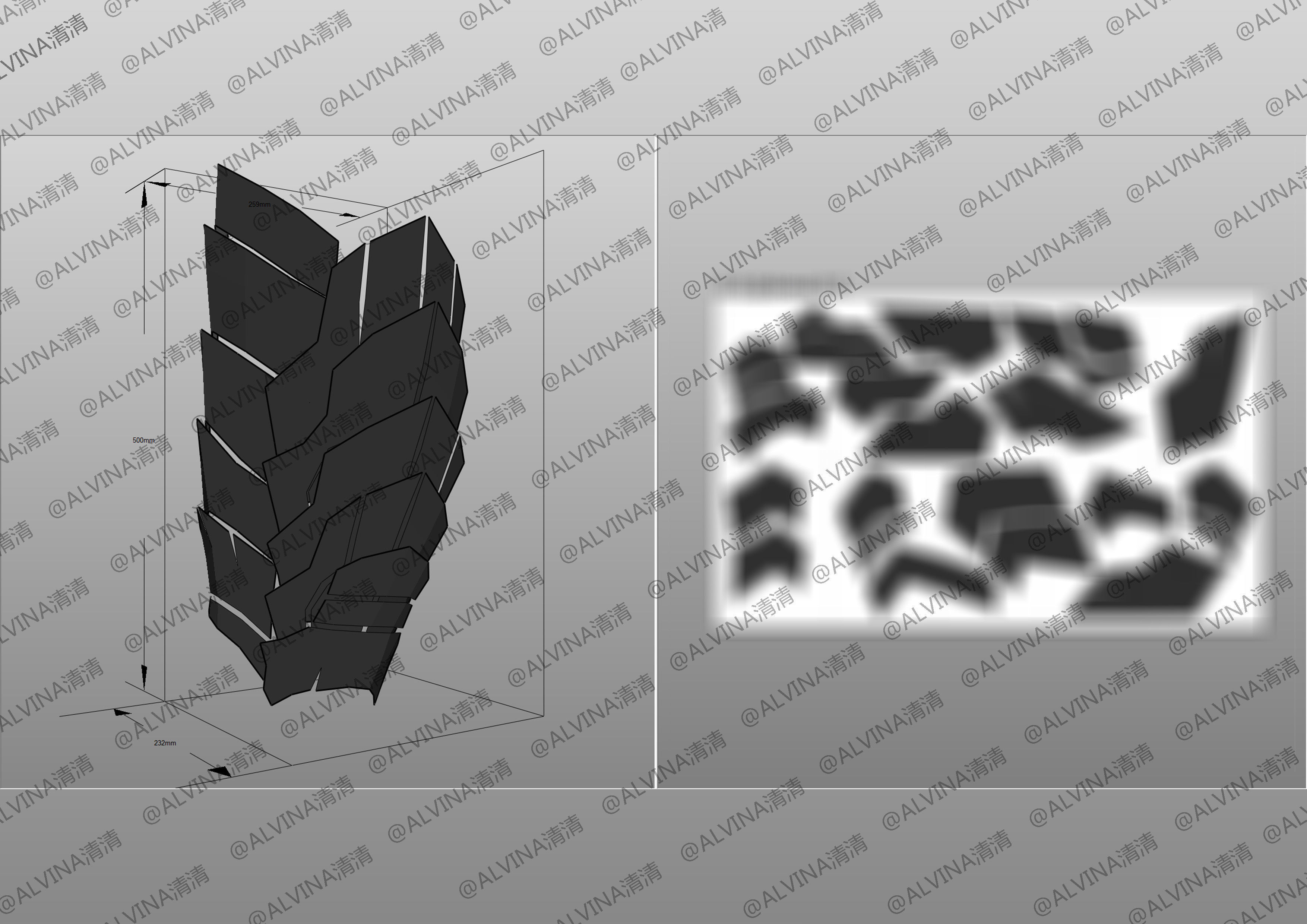 Tales of Arise Alphen Armor - DIY Cosplay Pepakura Foam Template Low-poly 3D model_22