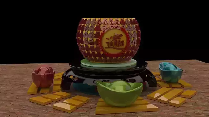 Chinese treasure bowel 3D model