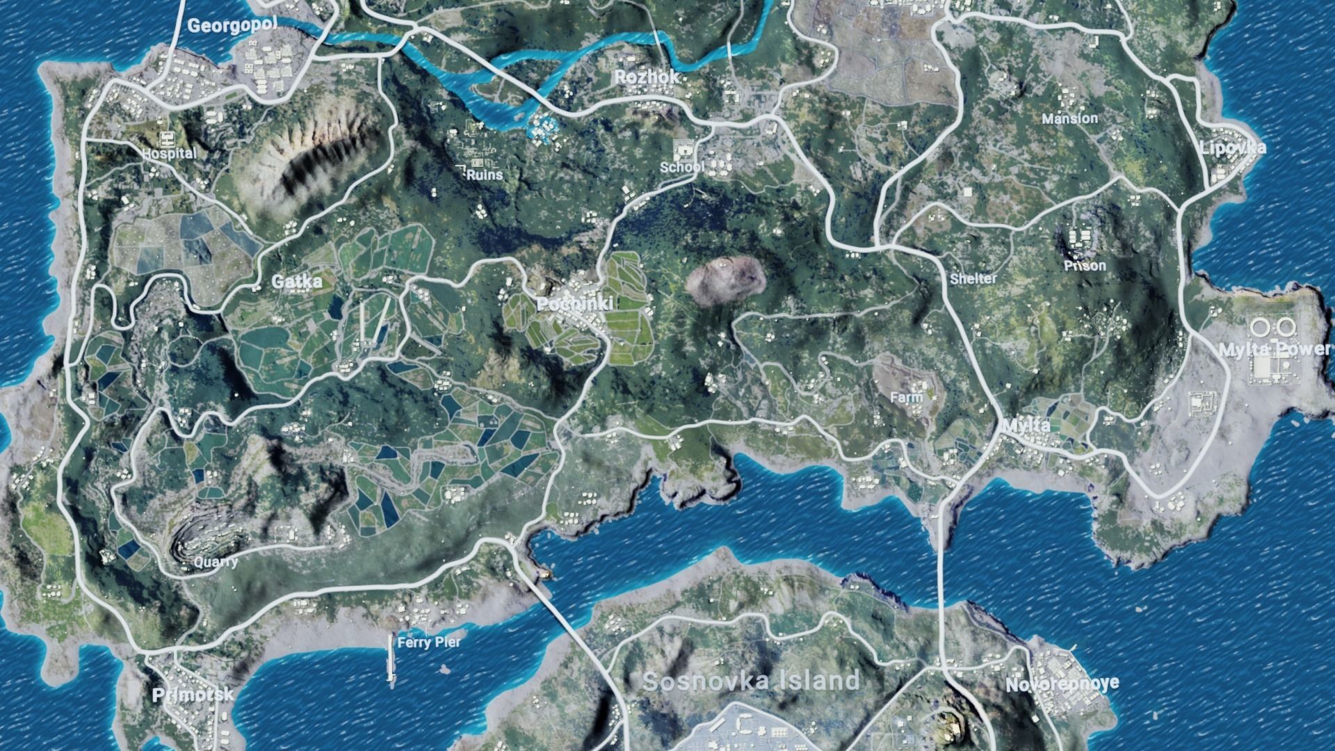 Pubg mobile Erangel map 3d model  3D model_4