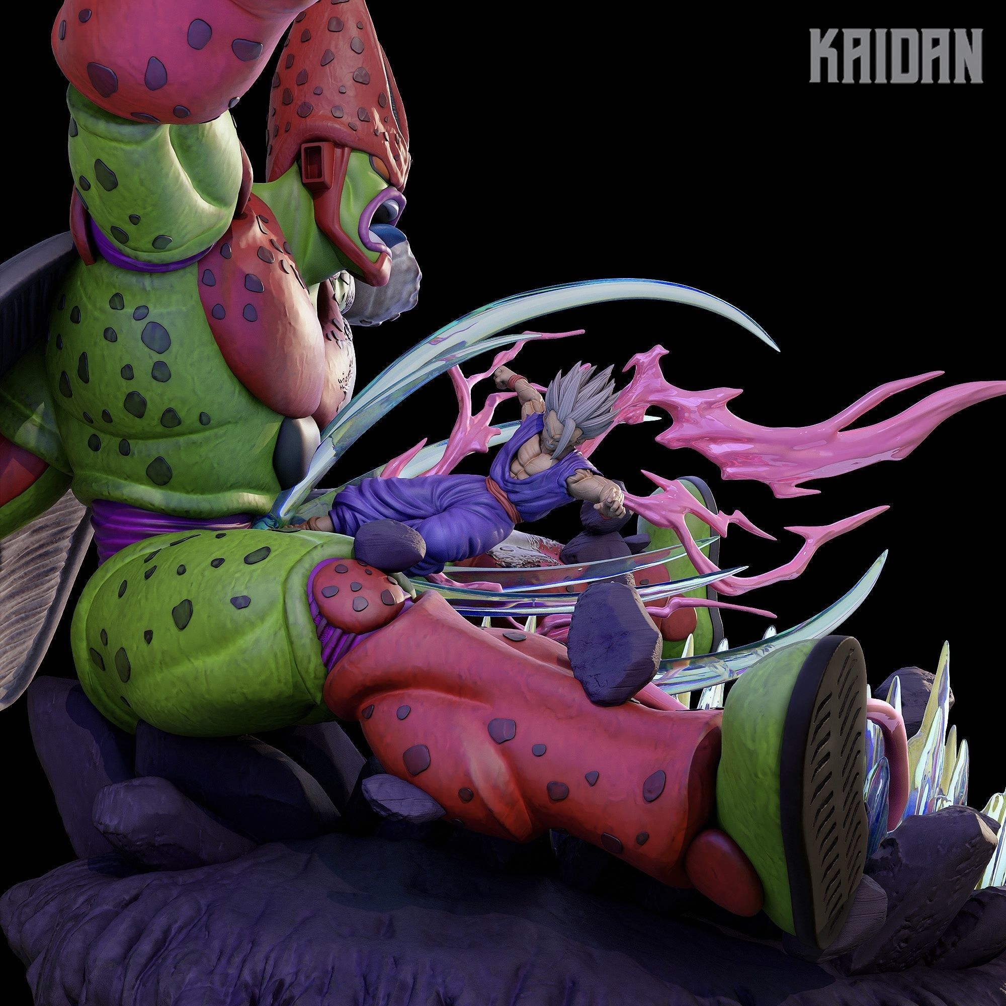 Cell Max vs Gohan Beast DBS - STL ready for 3D printing 3D print model_1