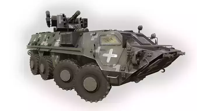 3D BTR-4E model Low-poly 3D model