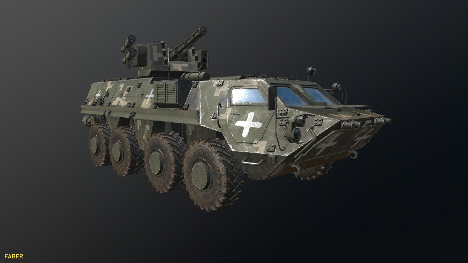 3D BTR-4E model Low-poly 3D model_7