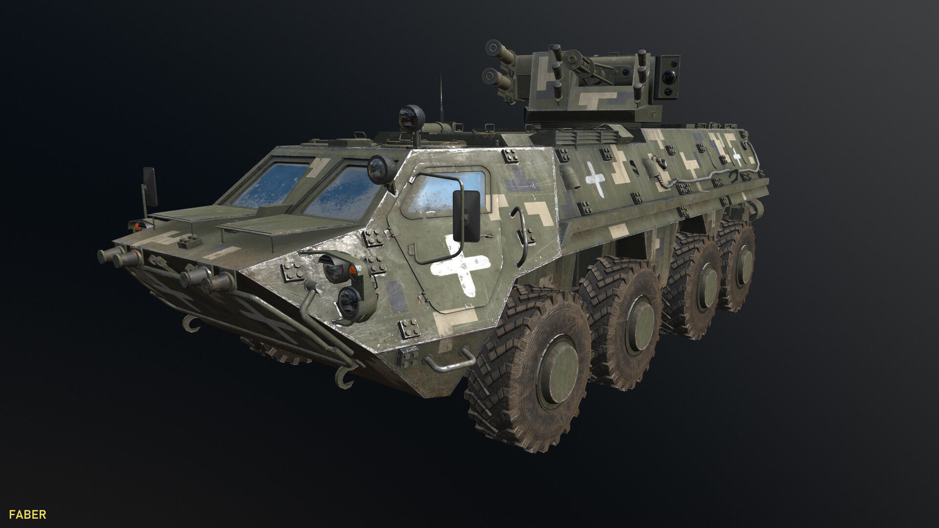3D BTR-4E model Low-poly 3D model_11