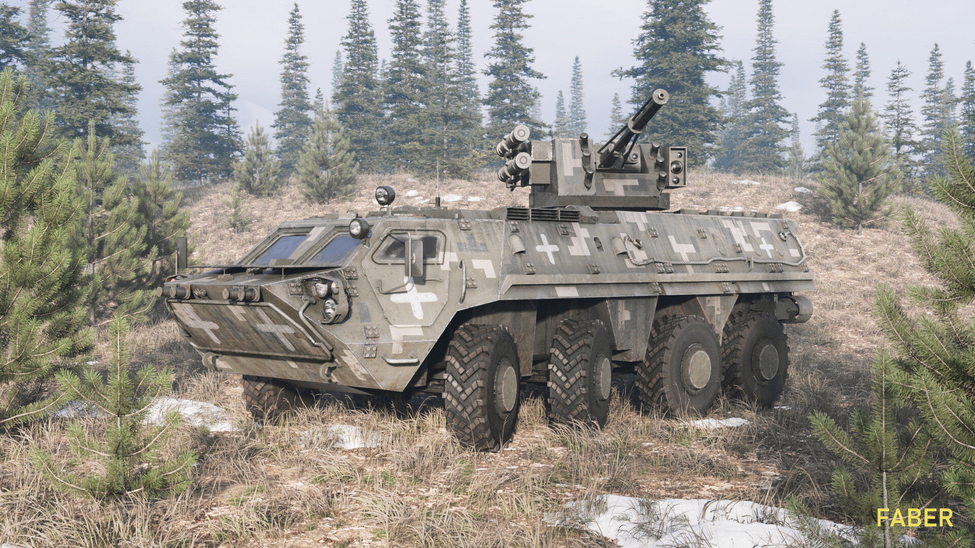 3D BTR-4E model Low-poly 3D model_1