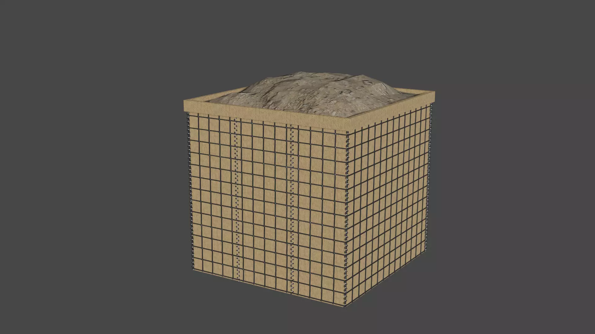 Sand wall military Free 3D model
