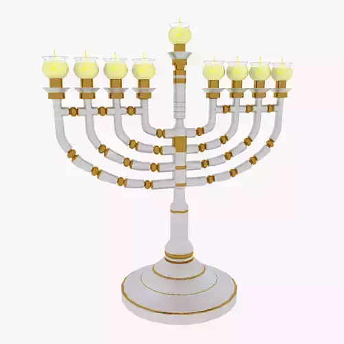 Menorah Hanukkah 3D Model
