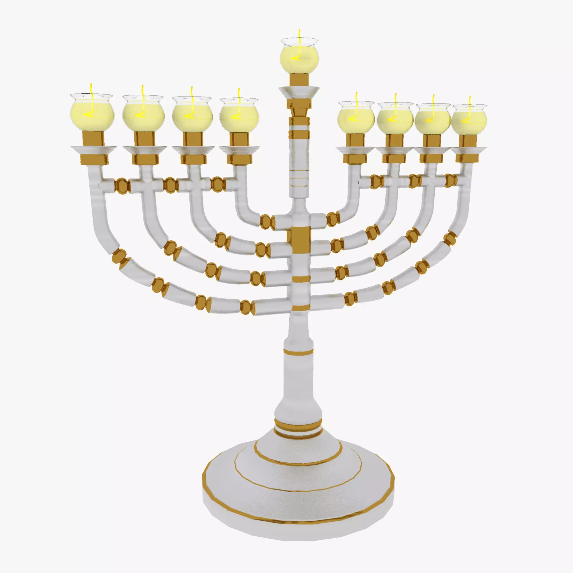 Menorah Hanukkah 3D Model Low-poly 3D model
