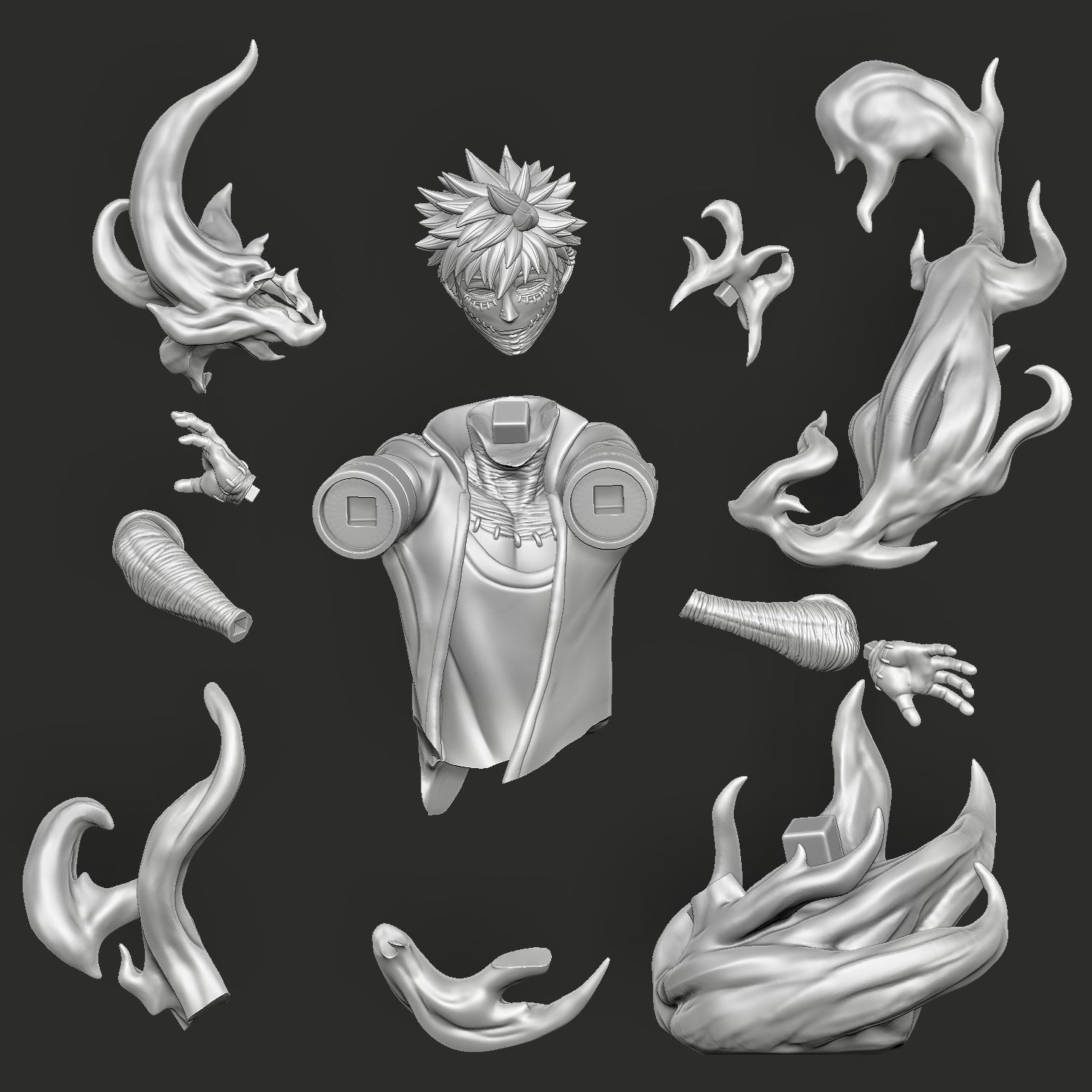 Dabi Bust - STL for 3D printing 3D print model_4