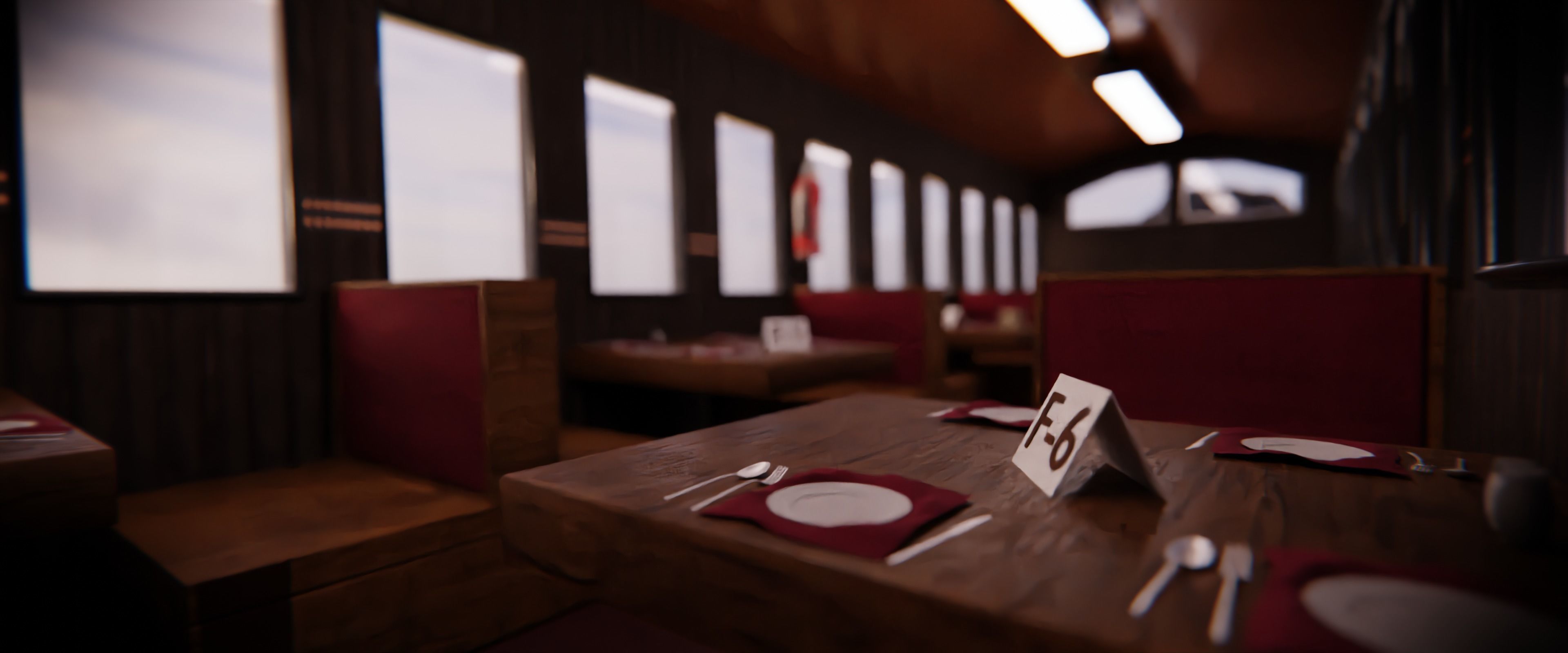 7 cabins steam train  3D model_2