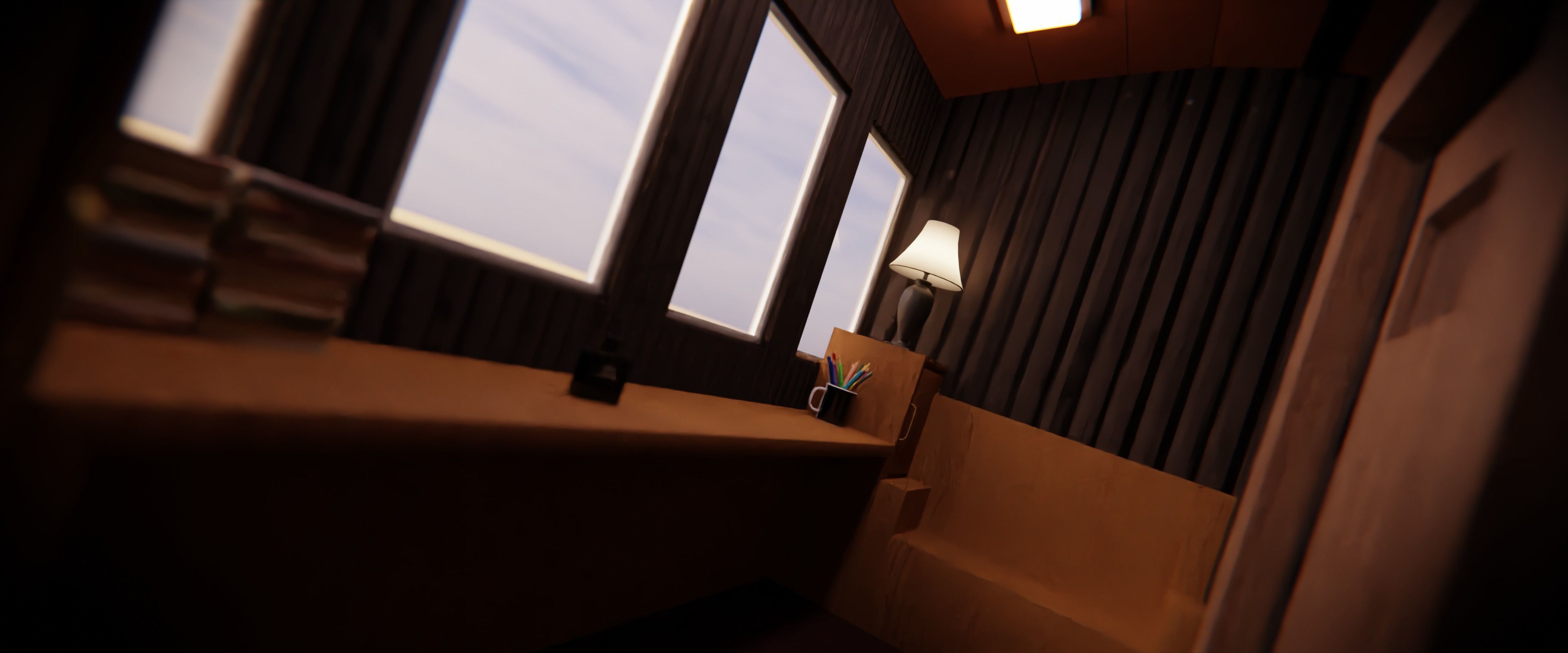 7 cabins steam train  3D model_4