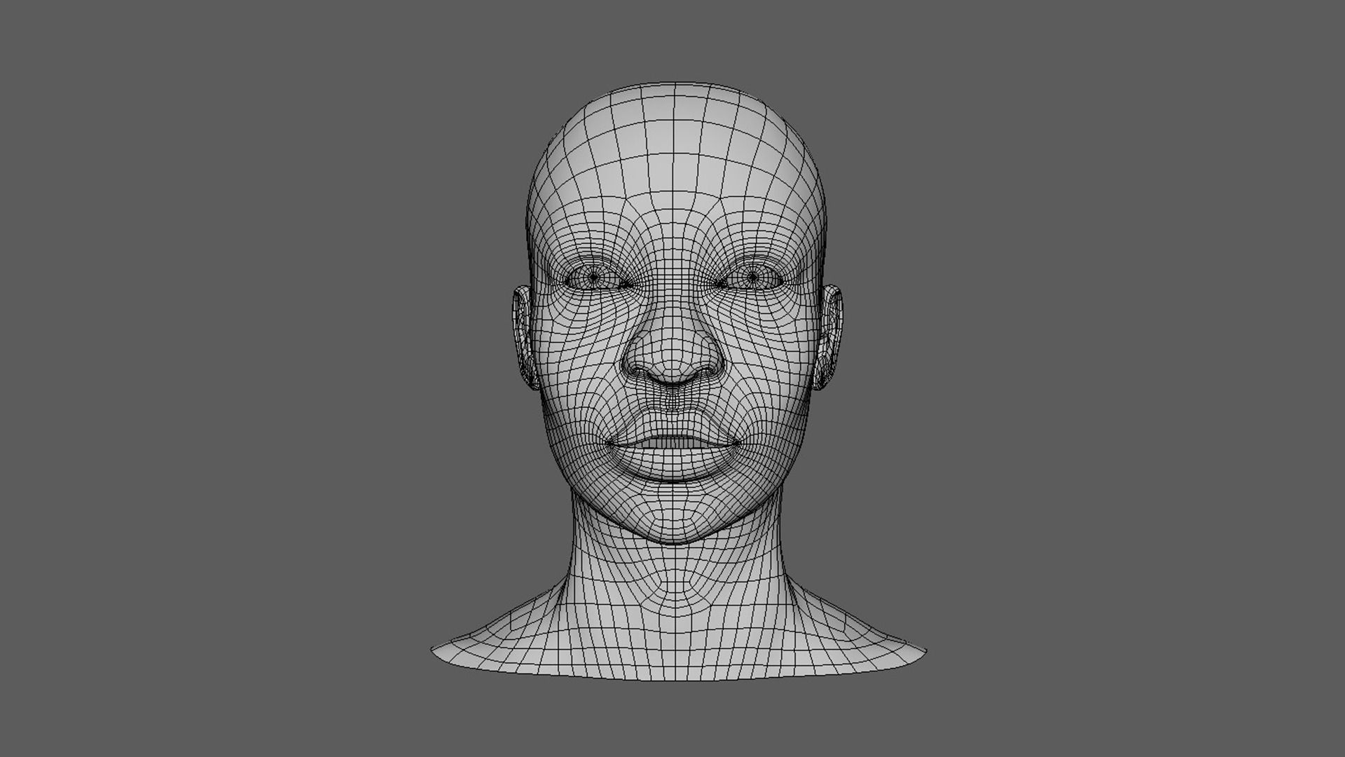 Black Woman head Low-poly 3D model_1