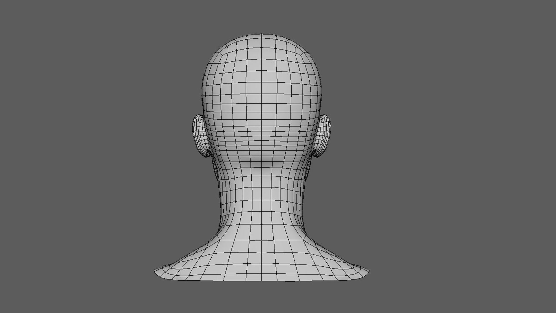 Black Woman head Low-poly 3D model_3