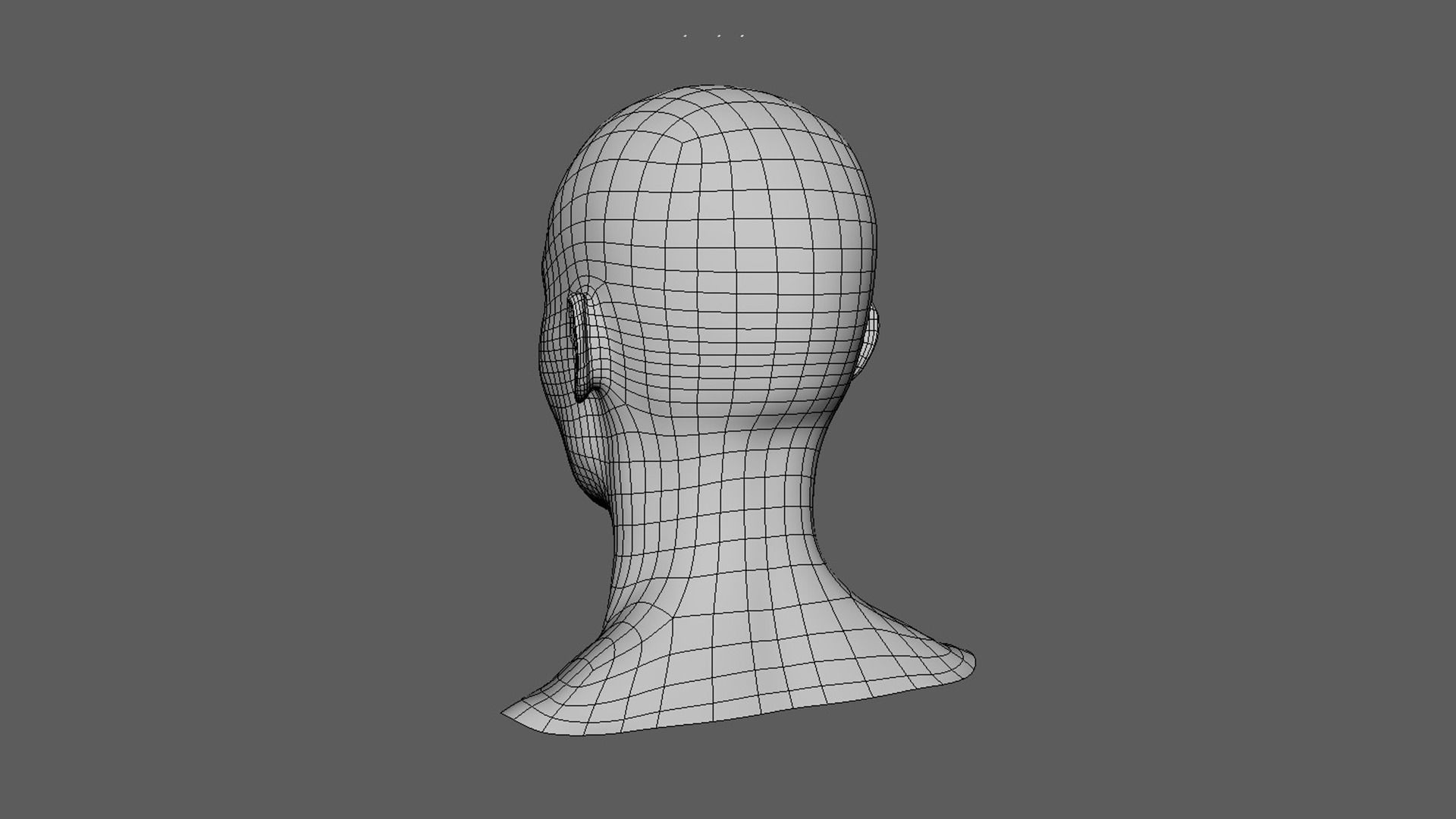 Black Woman head Low-poly 3D model_4