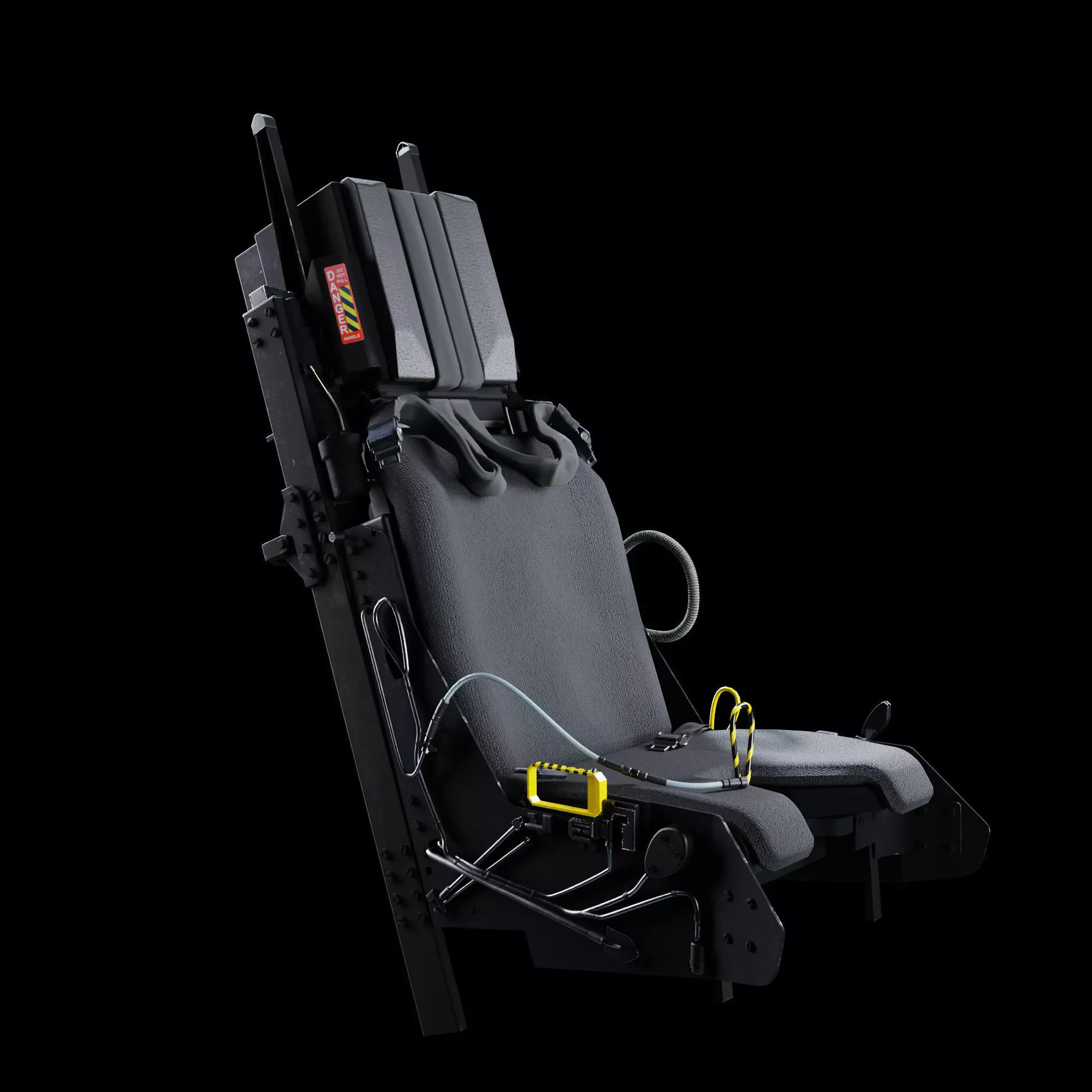 MK16 Ejection seat Low-poly 3D model_0