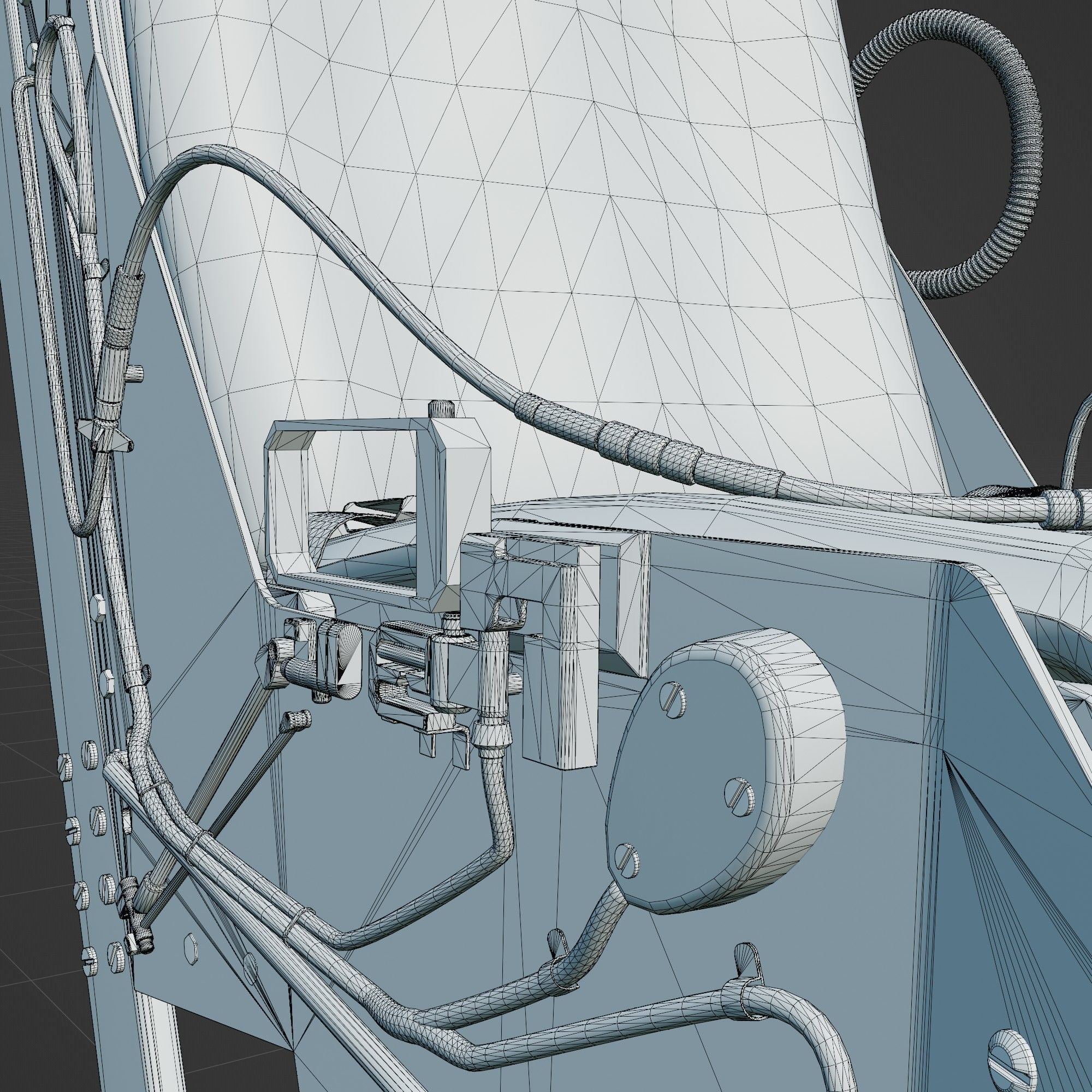 MK16 Ejection seat Low-poly 3D model_8