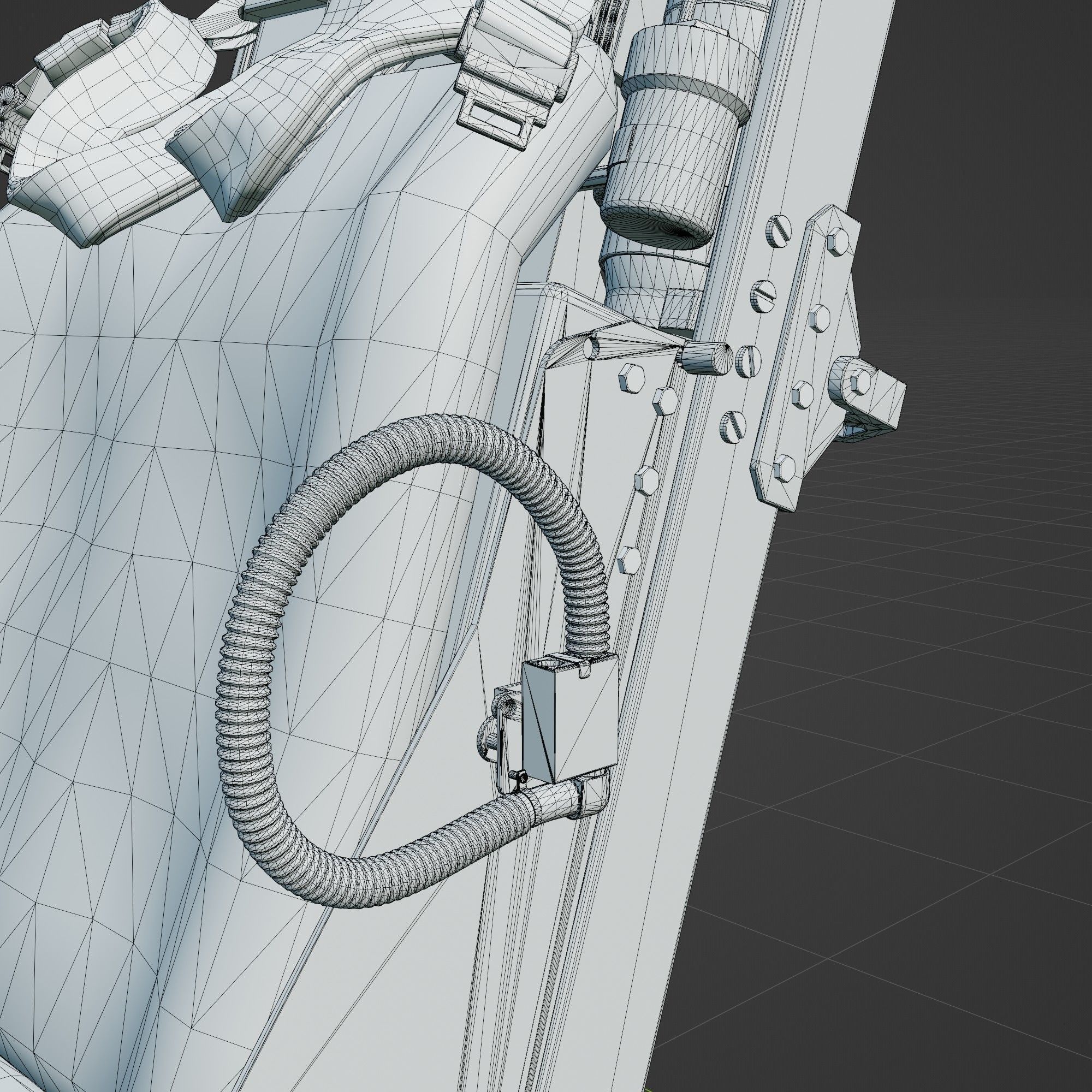 MK16 Ejection seat Low-poly 3D model_10