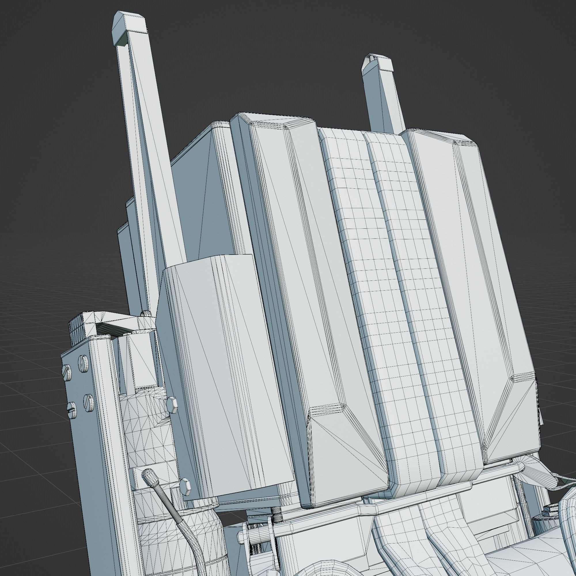 MK16 Ejection seat Low-poly 3D model_6