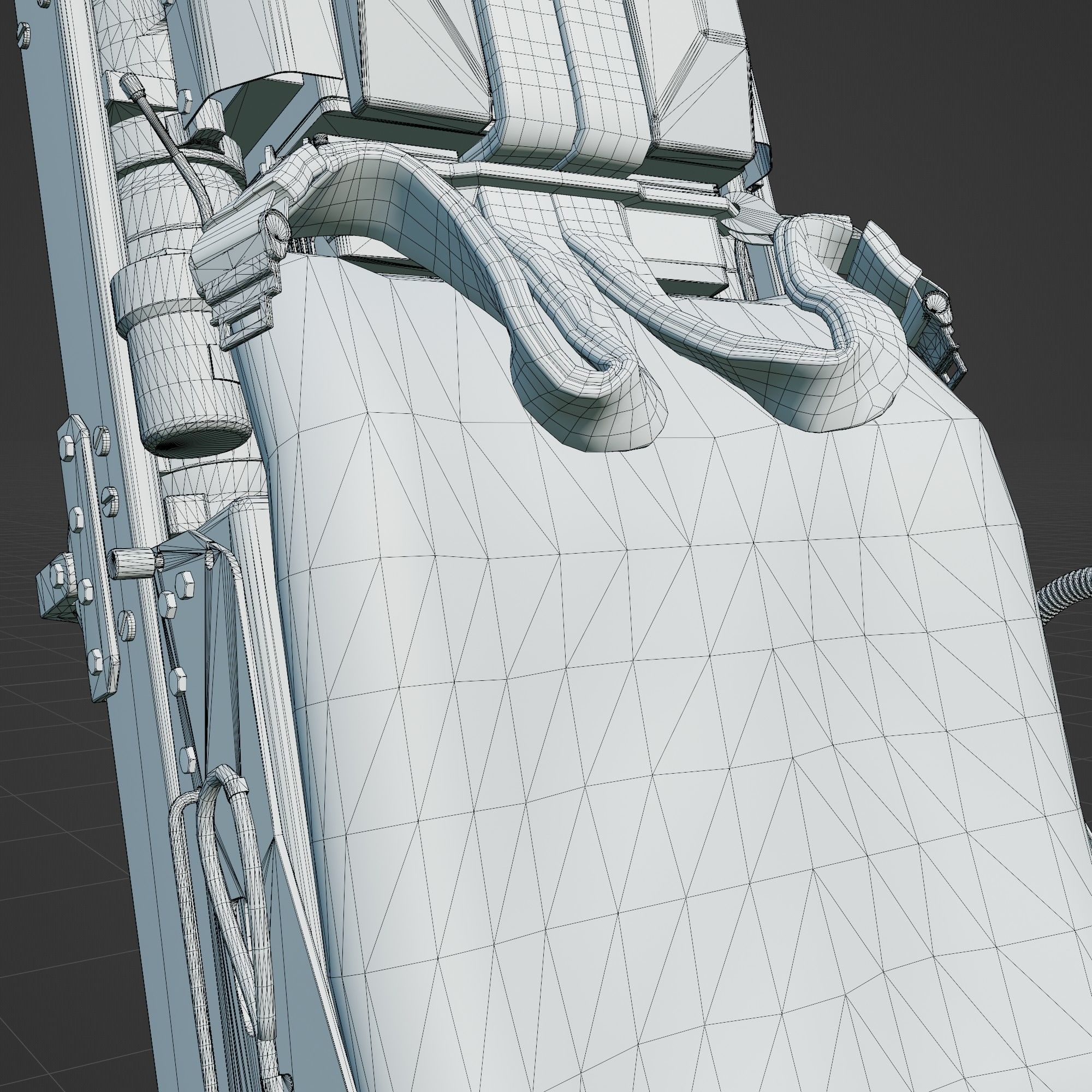 MK16 Ejection seat Low-poly 3D model_7