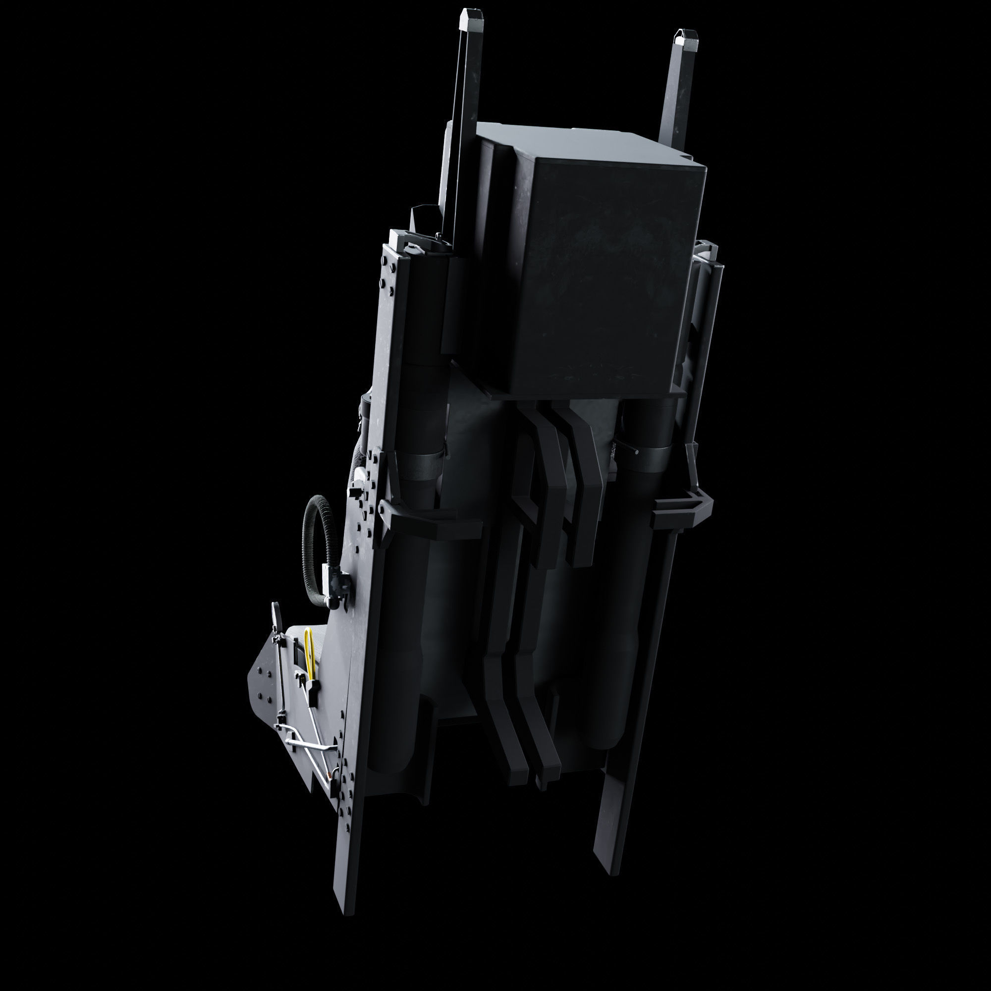 MK16 Ejection seat Low-poly 3D model_5