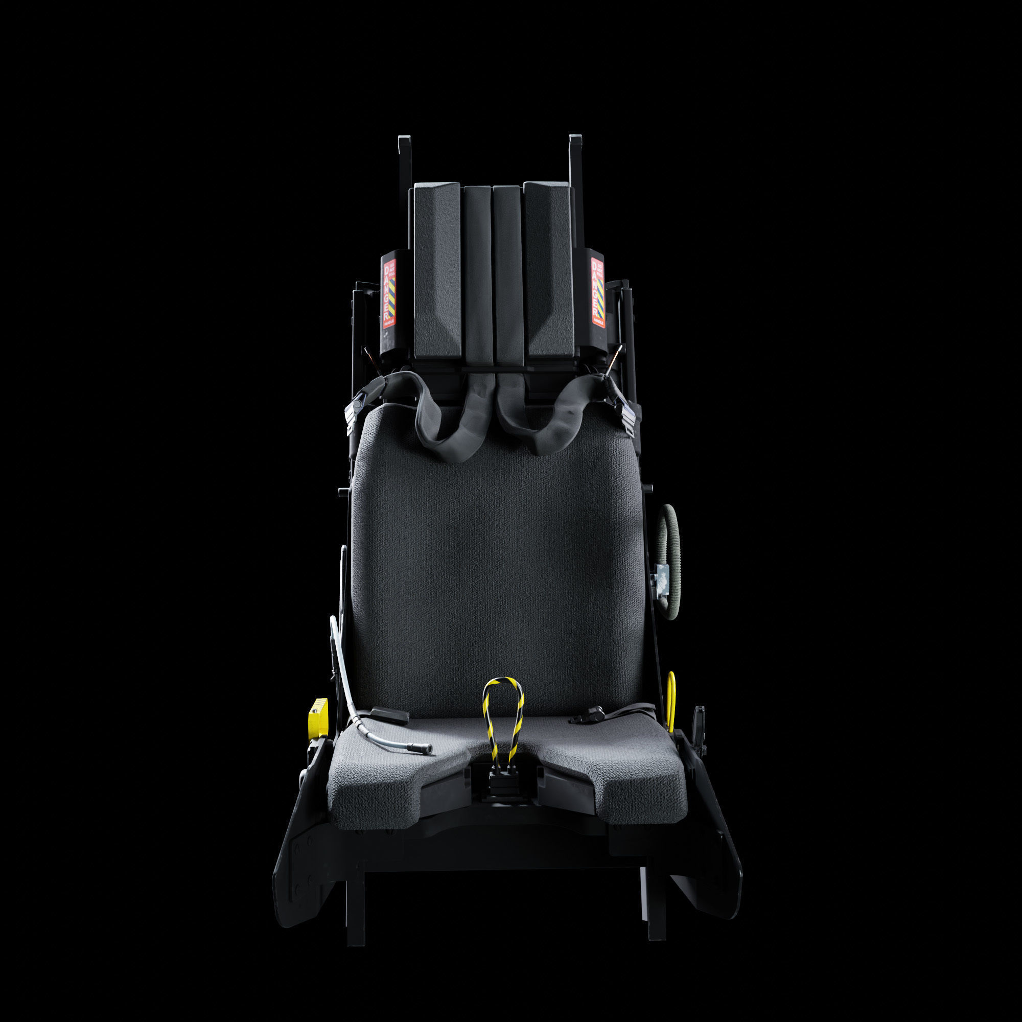 MK16 Ejection seat Low-poly 3D model_3