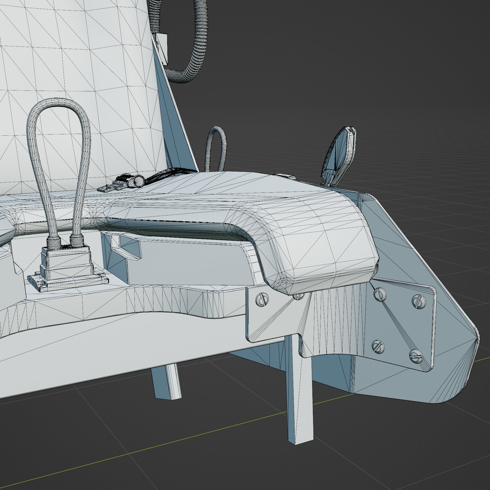 MK16 Ejection seat Low-poly 3D model_9