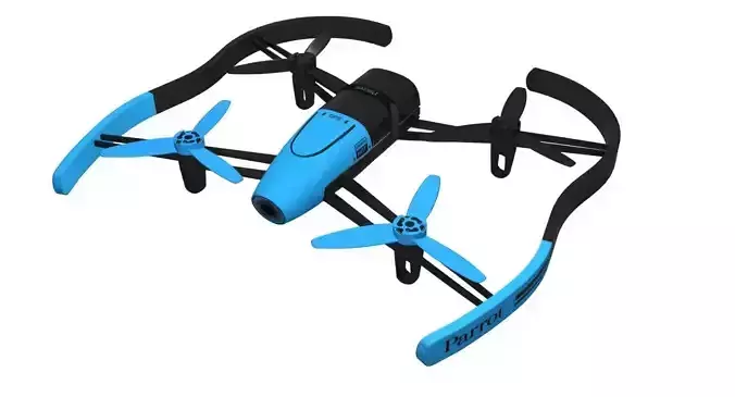 Parrot Bebop Drone 3D Model Blue