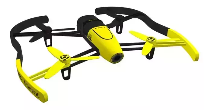 Parrot Bebop Drone 3D Model Yellow