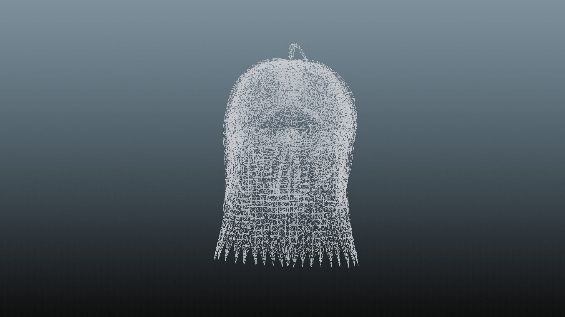 Female hair 4 colors Low-poly 3D model_13