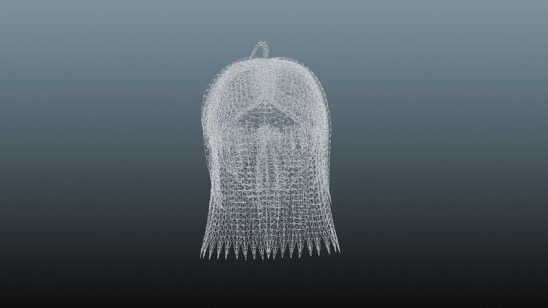 Female hair 4 colors Low-poly 3D model_12