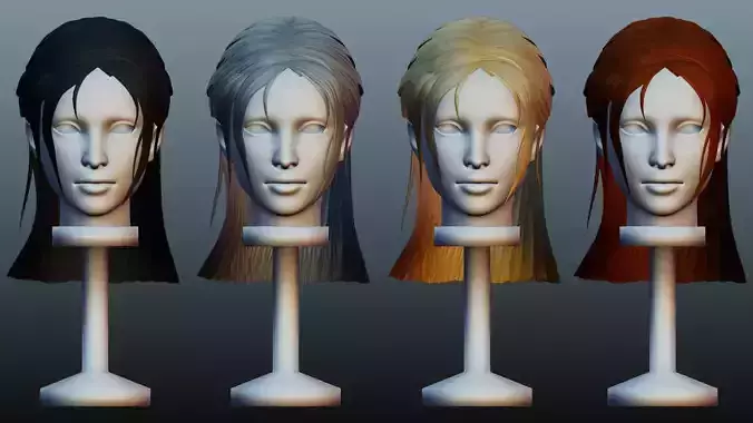 Female hair 4 colors