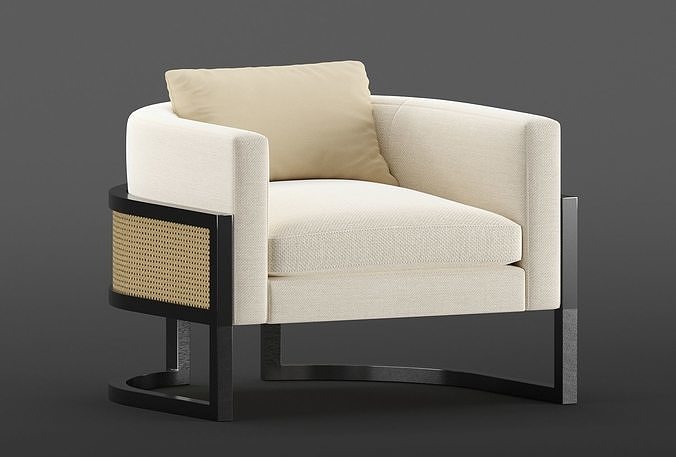 JULIUS CANED ARMCHAIR 3D model