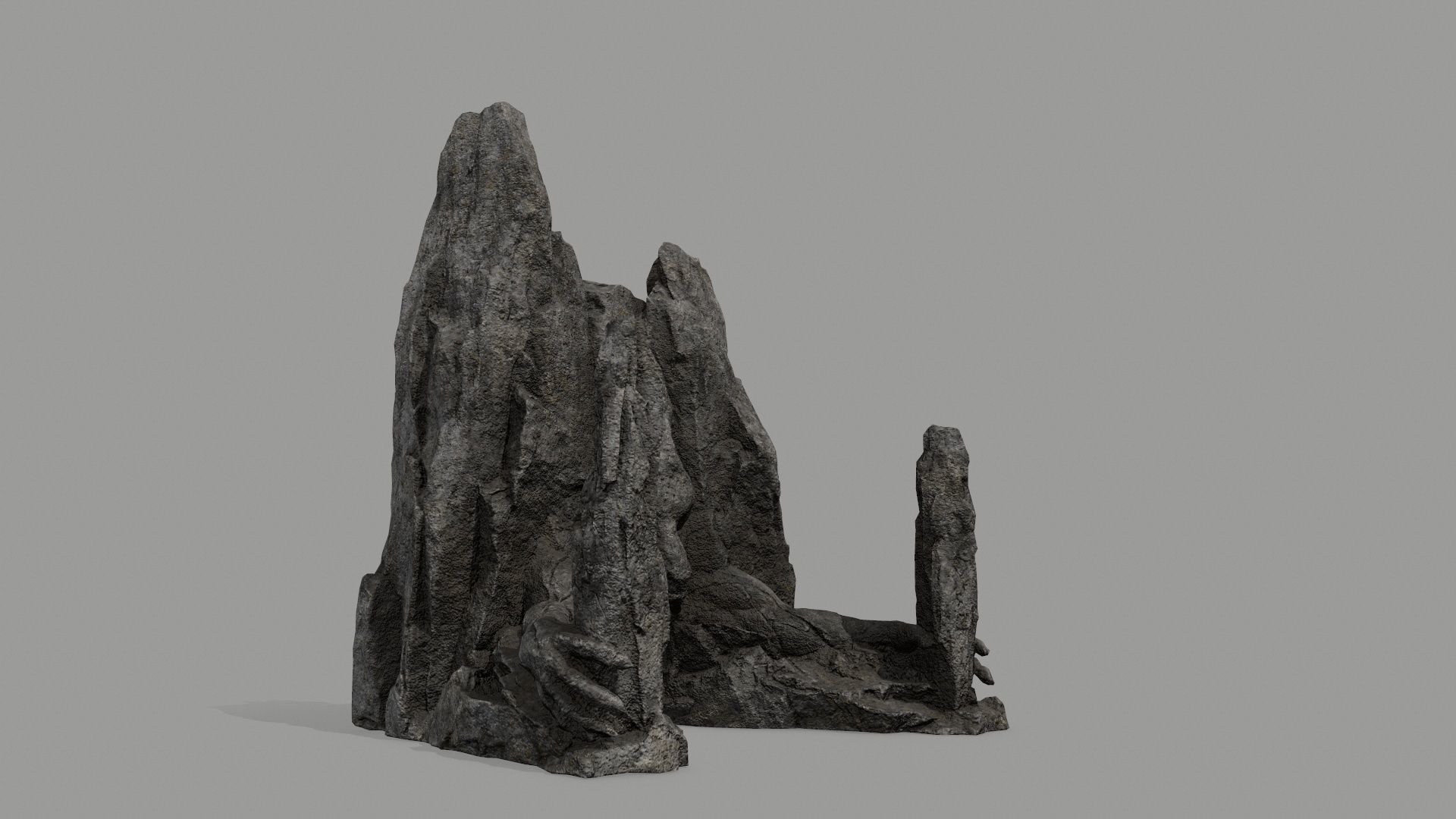 Rock  Gate Low-poly 3D model_5