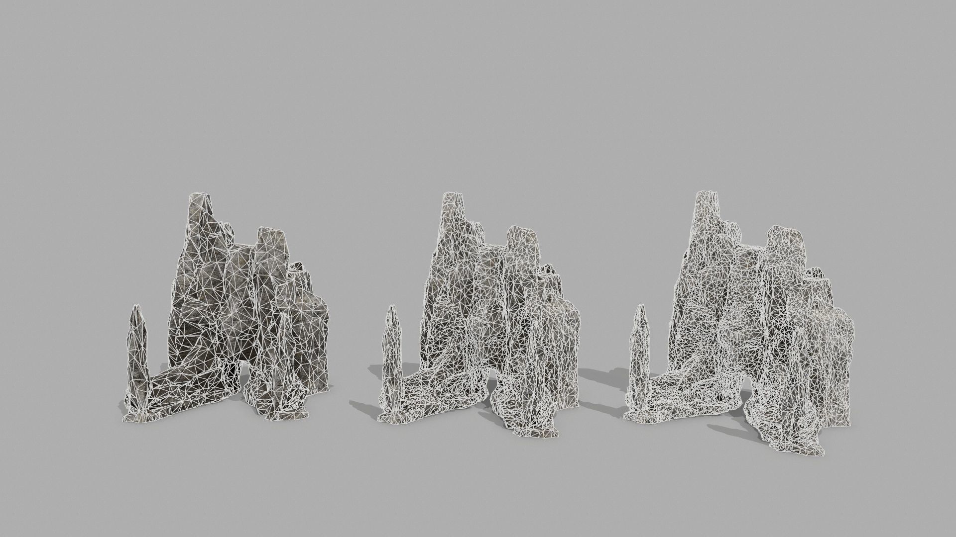 Rock  Gate Low-poly 3D model_16