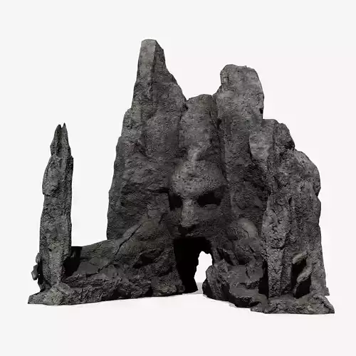 Rock  Gate Low-poly 3D model