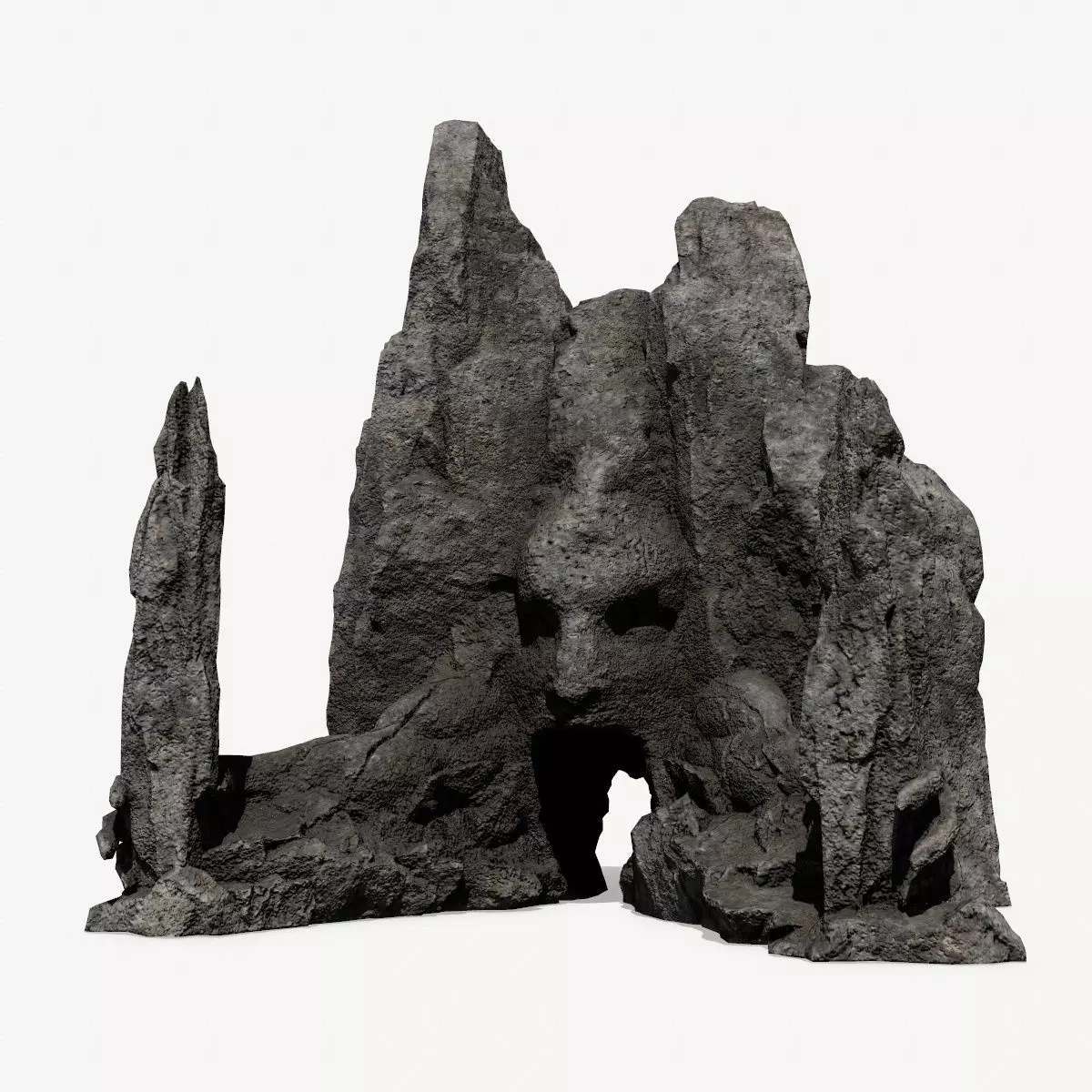 Rock  Gate Low-poly 3D model_0