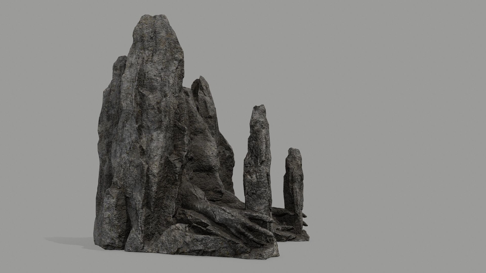 Rock  Gate Low-poly 3D model_6