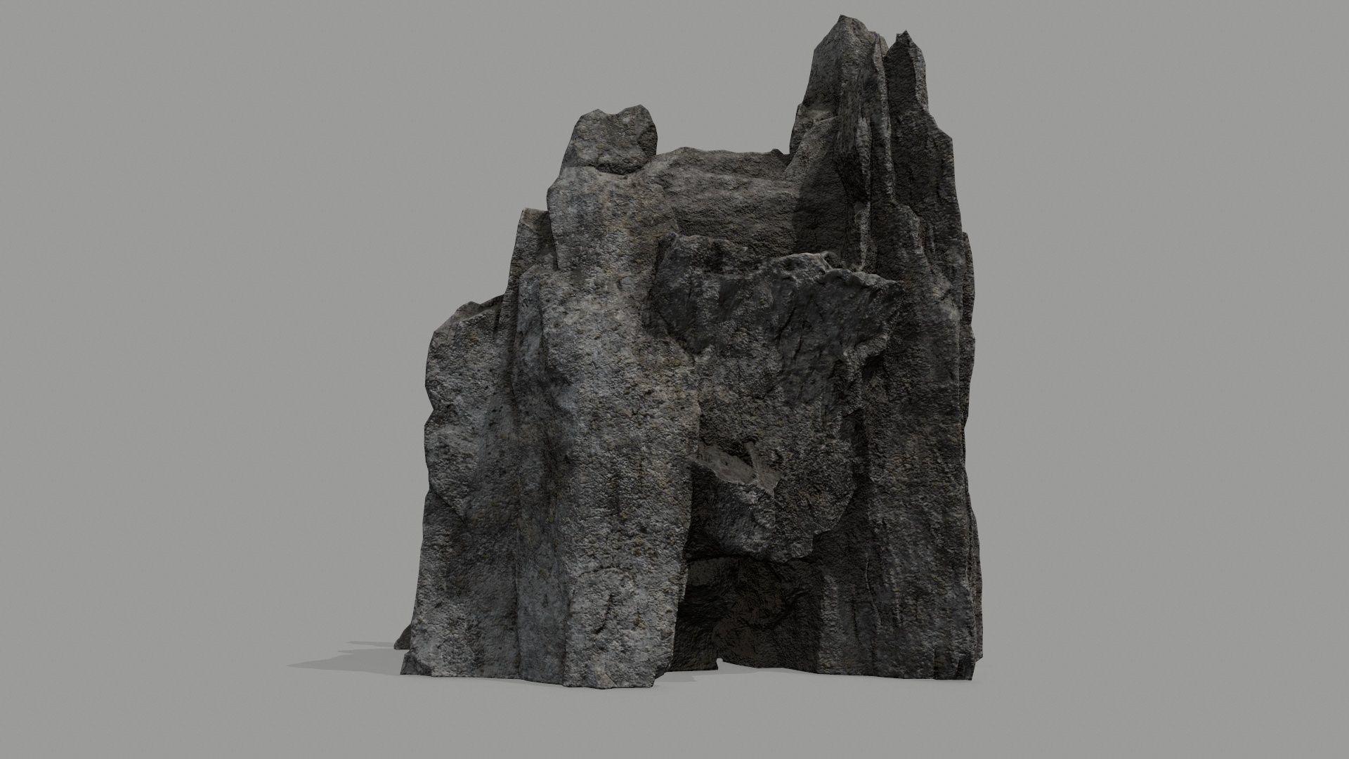 Rock  Gate Low-poly 3D model_10