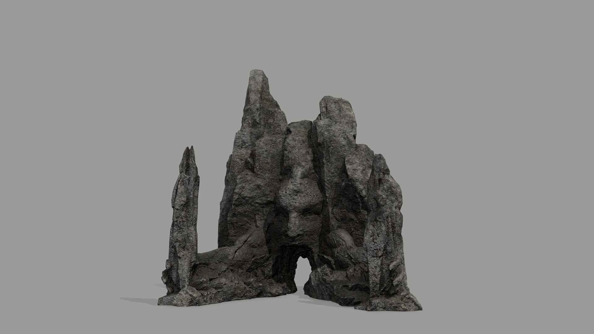 Rock  Gate Low-poly 3D model_3