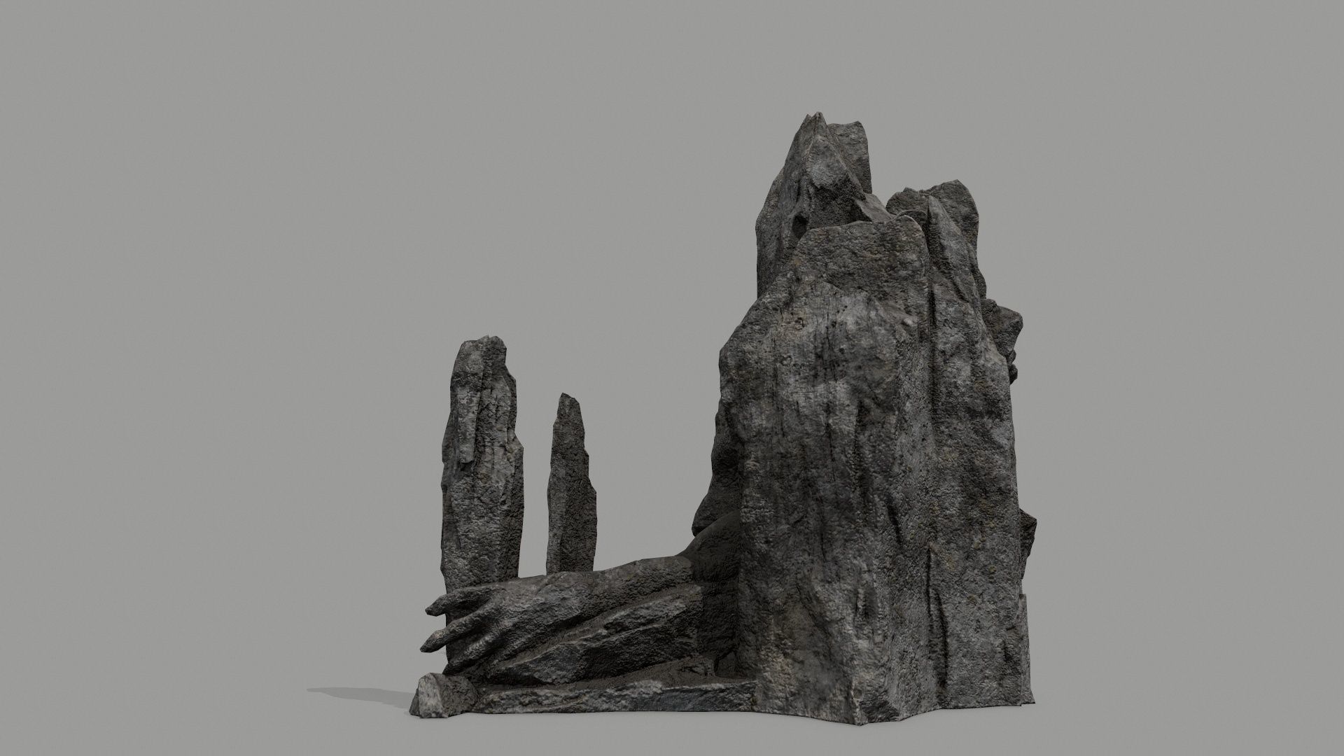 Rock  Gate Low-poly 3D model_12